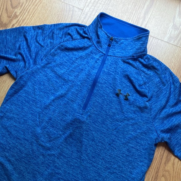 Mens Long Sleeve Quarter Zip Under Armour Top size small blue - Picture 3 of 4